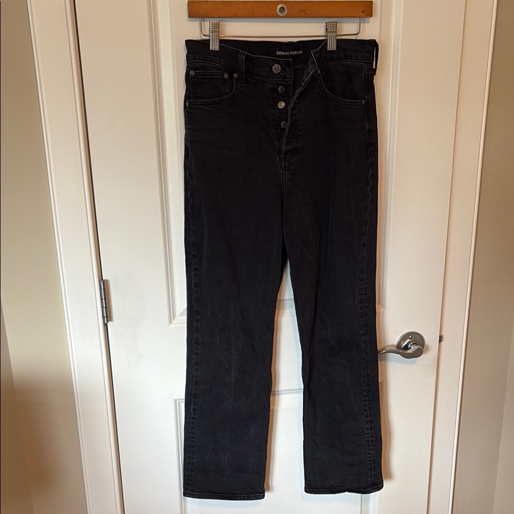 Denim Forum Arlo Black High Rise Jeans